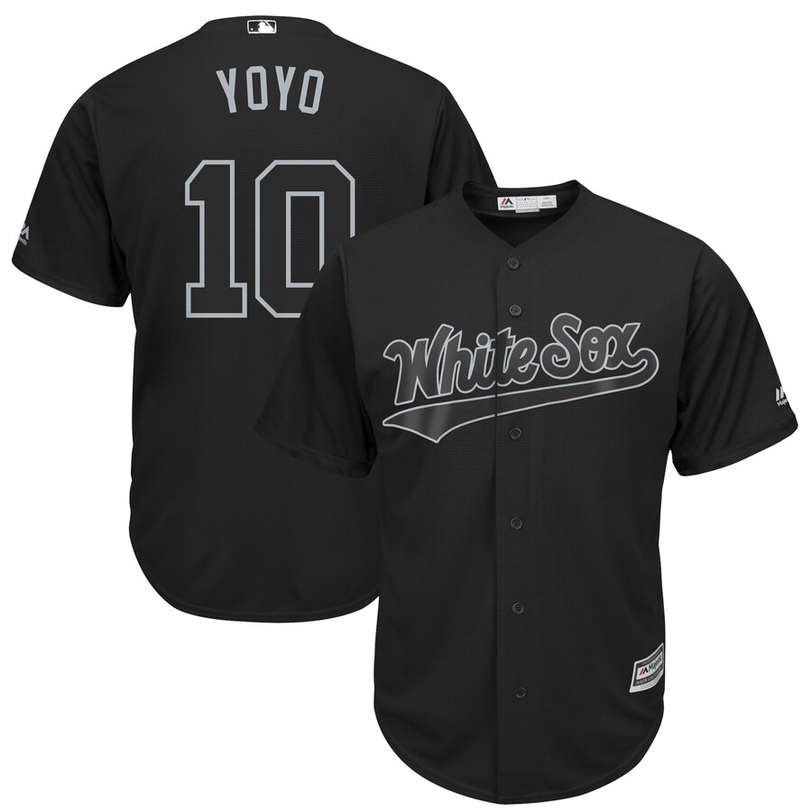 Men Chicago White Sox #10 Yoyo black MLB Jerseys